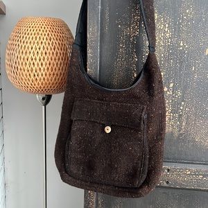 NEW 100% Wool Small Crossbody Messenger Bag